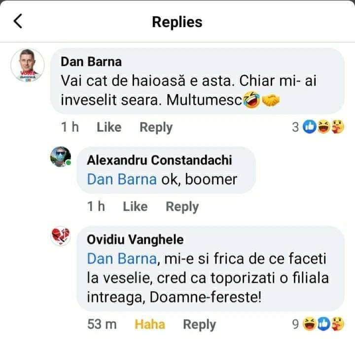 În timp ce partidul său este măcinat de conflicte, Dan Barna reacţionează la bancuri pe internet