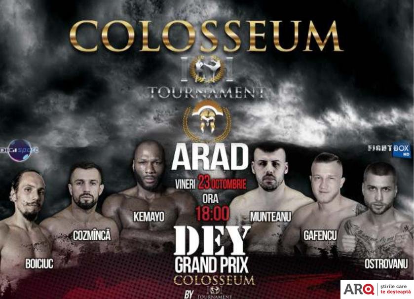 Cea mai titrată promoție de kickboxing din România, Colosseum Tournament, va poposi vineri, 23 octombrie la Arad