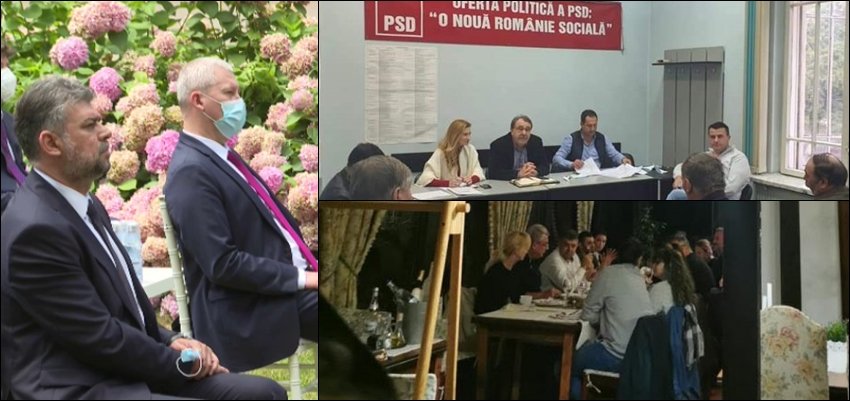 În „spatele cortinei” cei de la PSD nu respectă măsurile de protecţie