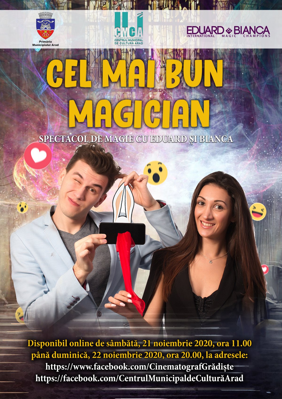 „Cel mai bun magician“, spectacol de magie online cu Eduard și Bianca