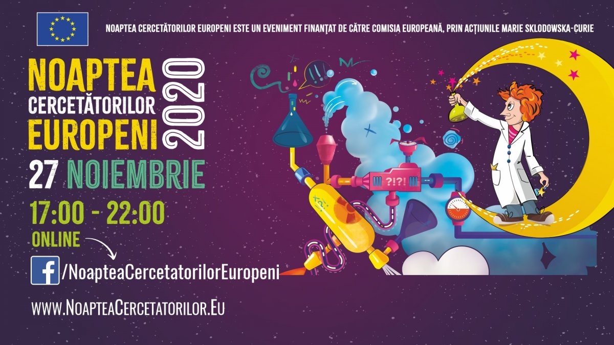 Știința vine la tine acasă pe 27 Noiembrie la Noaptea Cercetătorilor Europeni 2020