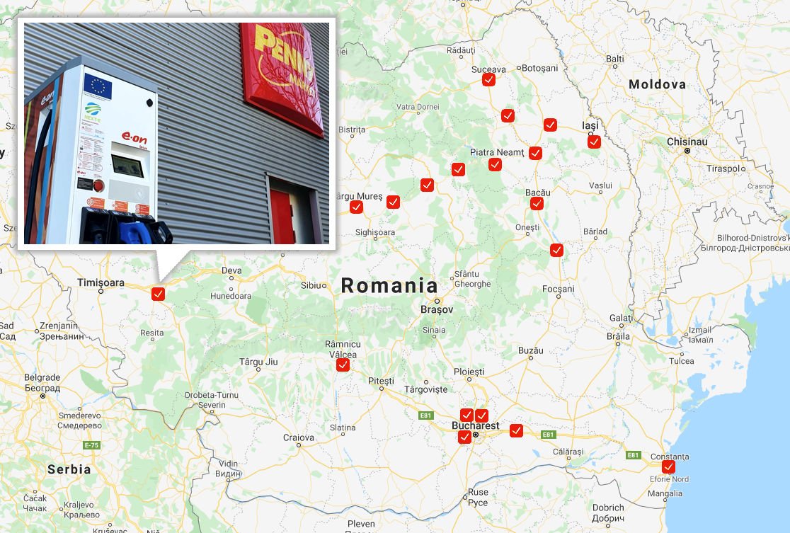  E.ON Energie România a finalizat instalarea celor 19 stații de încărcare rapidă a mașinilor electrice din cadrul proiectului european NEXT-E  