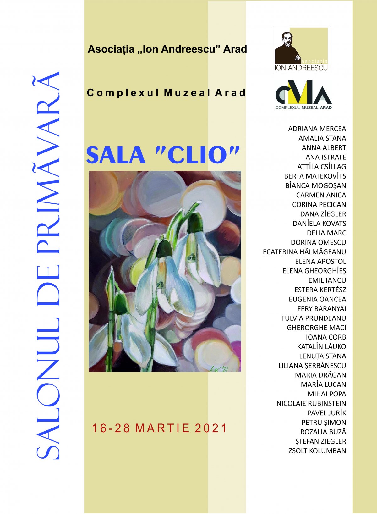  ”Salonul de primăvară” al  Asociația ”Ion Andreescu Arad” la Sala CLIO