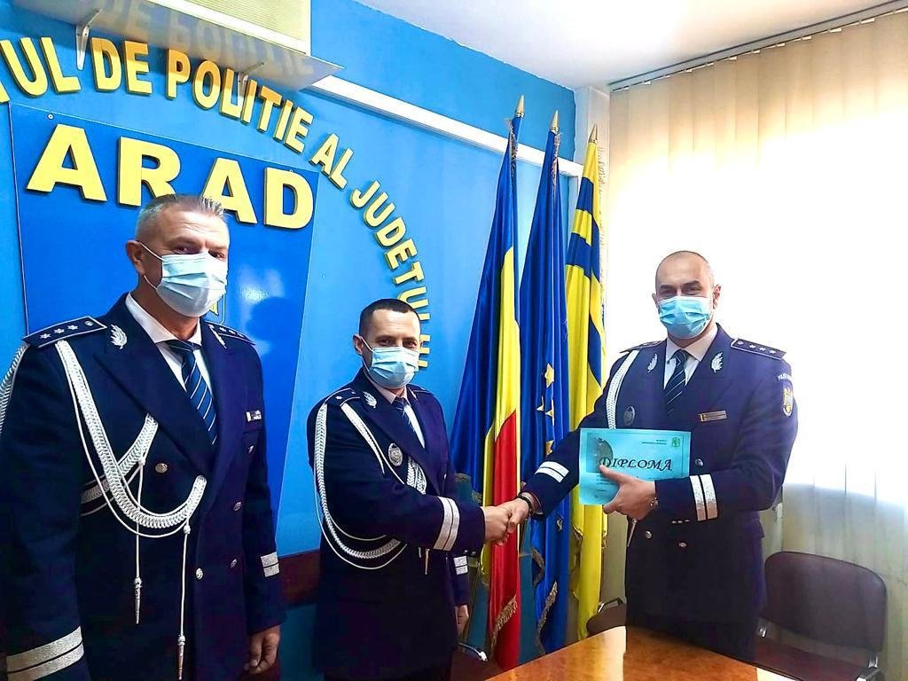 Avansări în grad, de Ziua Poliției Române. Subcomisarul Francisc Iabloncic este „Polițistul de Onoare al Anului”