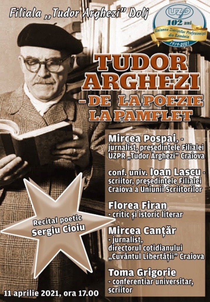 Un nou eveniment online marca UZPR: Tudor Arghezi - de la poezie la pamflet