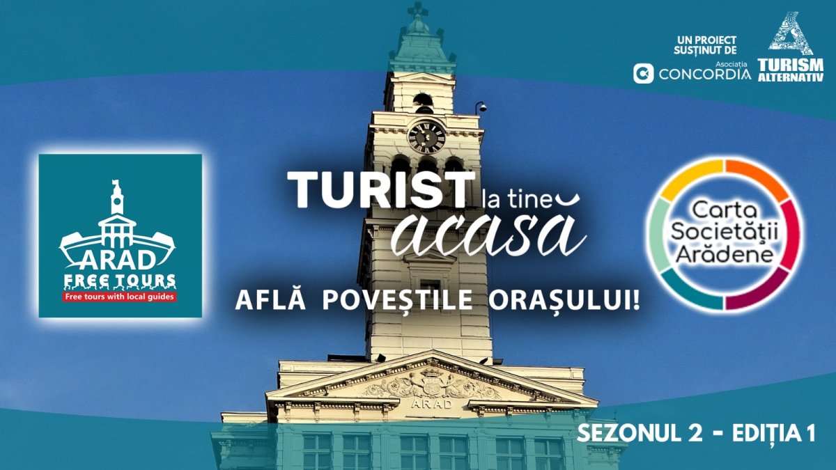 Un nou sezon de tururi ghidate gratuite la Arad – proiectul „Turist la tine acasă” revine!