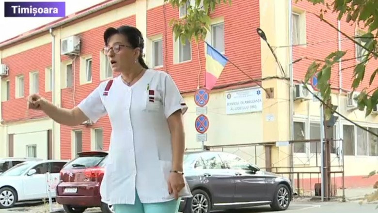 Scandal în fața Serviciului de Ambulanță Timiș, după ce o îngrijitoare a refuzat să se testeze anti-COVID