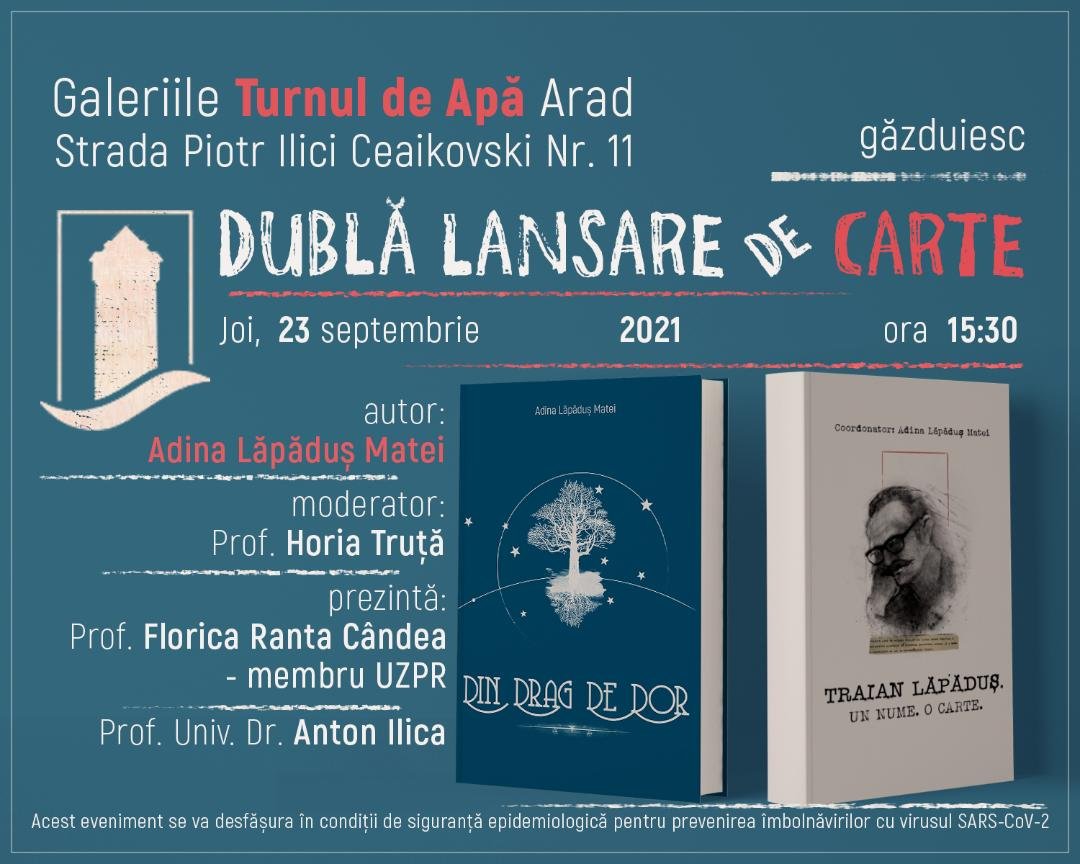 Dublă lansare de carte la Galeriile „Turnul de Apă”