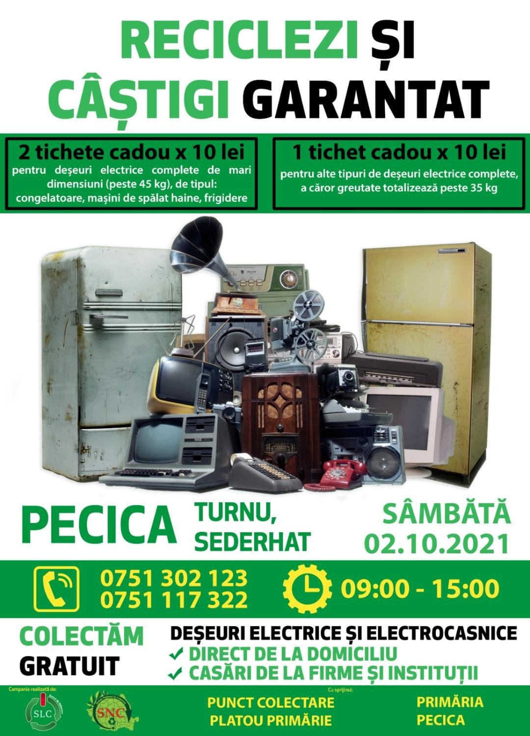 Sâmbătă, la Pecica se colectează deșeurile electrice și electronice
