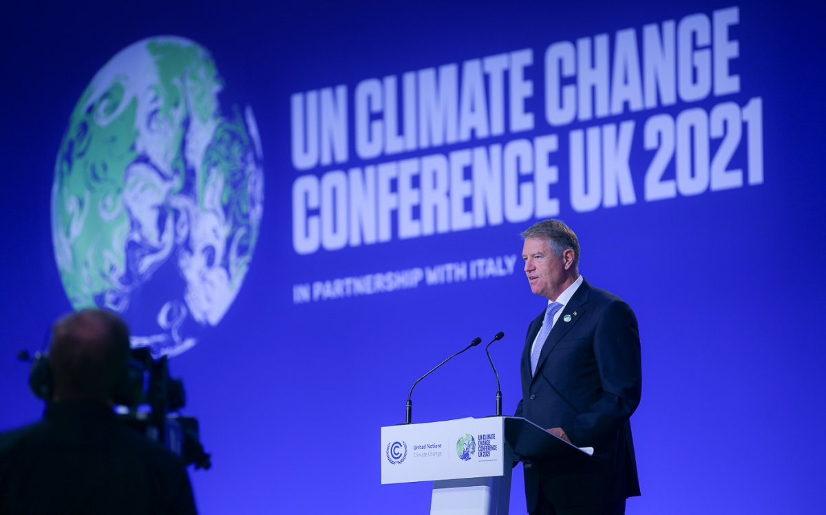 Klaus Iohannis, la COP26: România are una dintre cele mai scăzute rate de emisii de carbon din UE