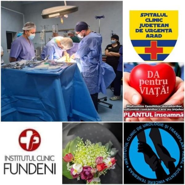 Organele prelevate de la o arădeancă de 32 de ani, o şansă la viaţă pentru trei bolnavi care aşteptau de ani de zile un transplant