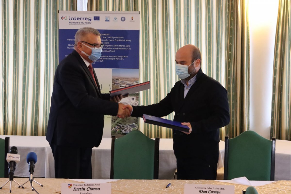 Implementarea proiectului transfrontalier „Îmbunătățirea managementului calitativ al râurilor transfrontaliere:  Criș (Körös), Mureș (Maros) și Tisa (Tisza)”