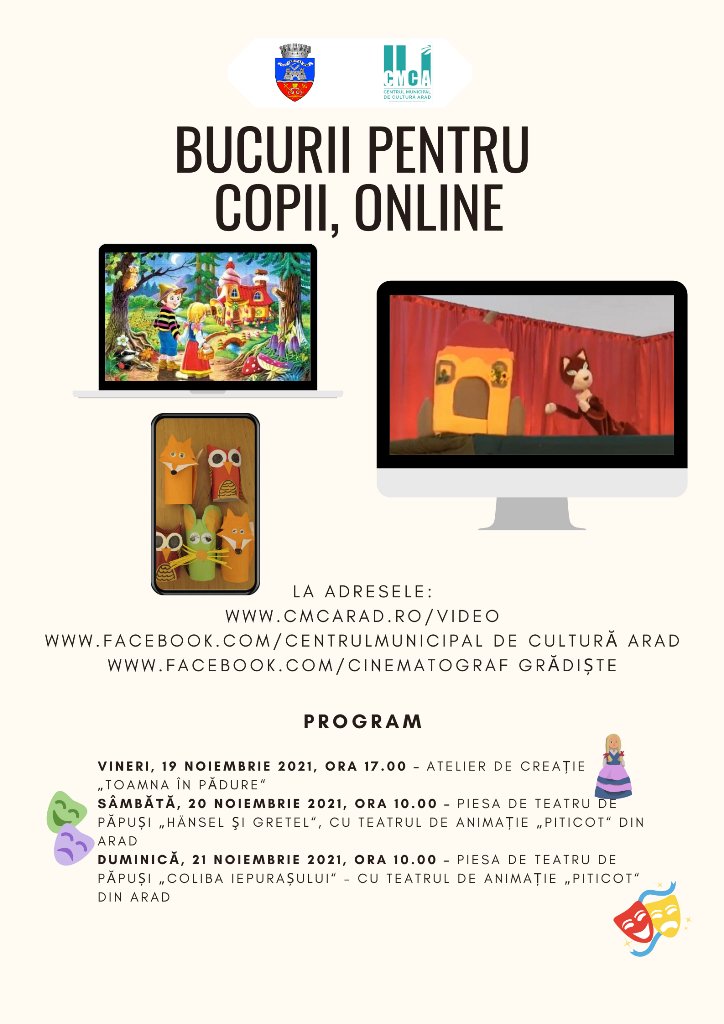 „Bucurii pentru copii“, un eveniment online care a ajuns la ediția a IV-a