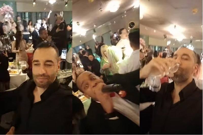 Interlopul Vali Nebunu care este urmărit internaţional, live de Revelion dintr-un restaurant (VIDEO)