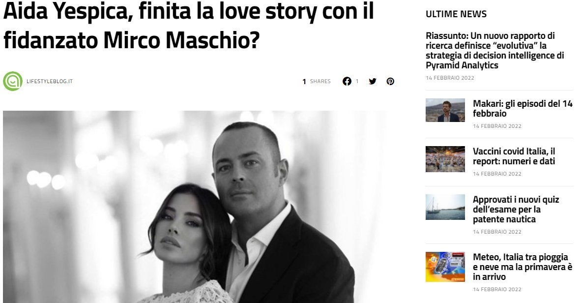 Aida Yespica și Mirco Maschio au ajuns la sfârșitul poveștii de dragoste?