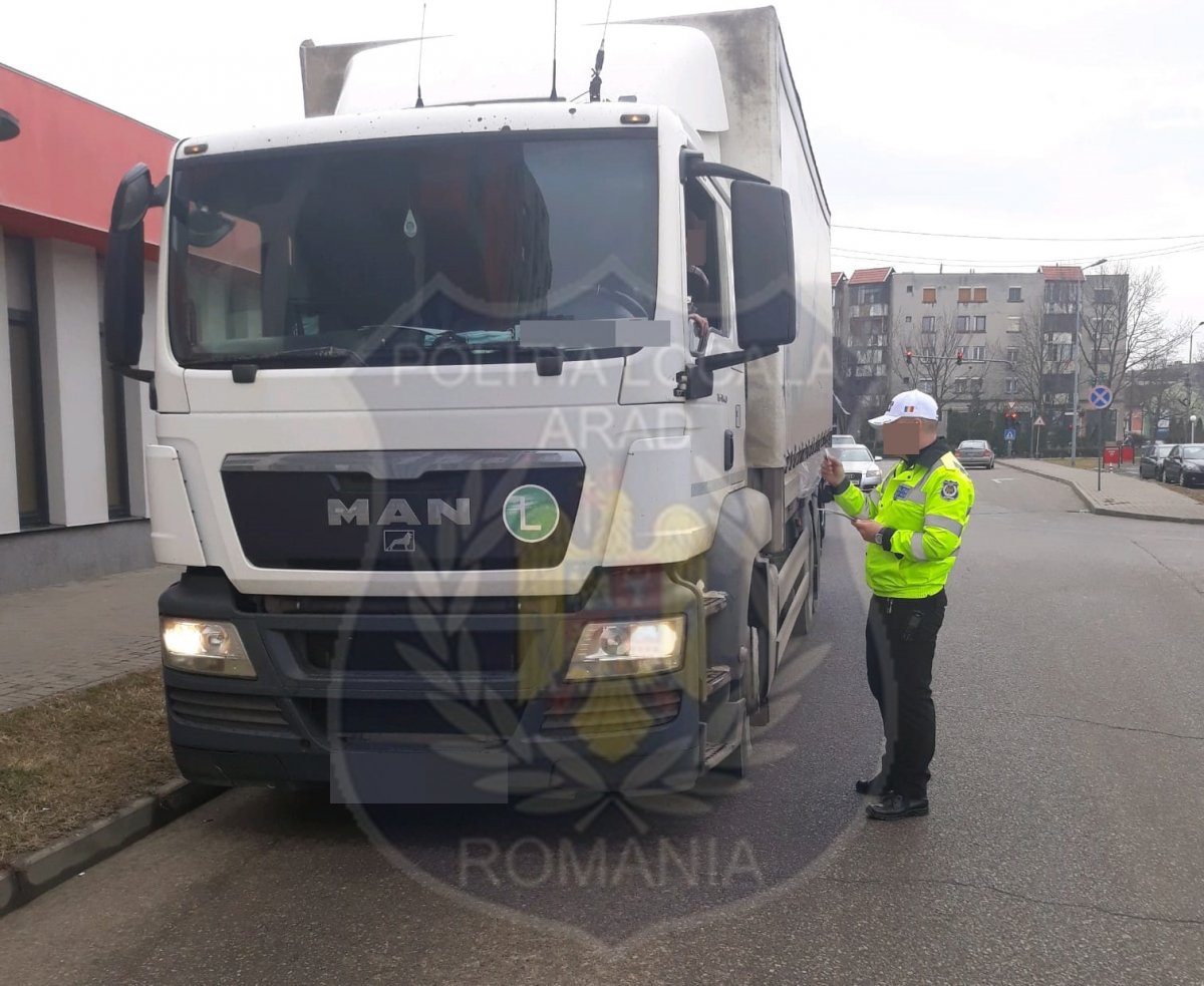 Poliţia Locală vrea să aducă mai mulţi bani la bugetul municipiului de la transportatorii  din afara Aradului care intră-n oraş cu camioanele