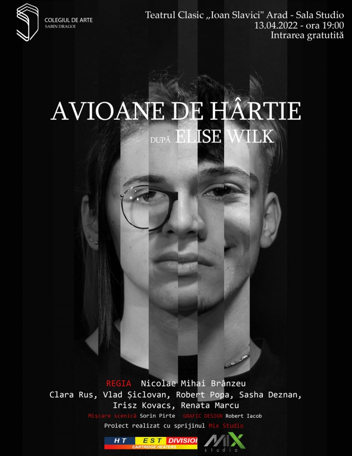 „Avioane de hârtie”, pe scena Teatrului Clasic „Ioan Slavici”