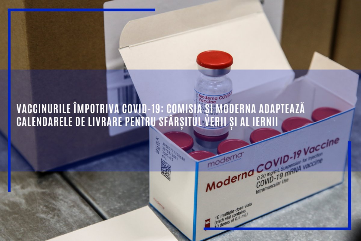 Vaccinurile împotriva COVID-19: Comisia și Moderna adaptează calendarele de livrare pentru sfârșitul verii și al iernii