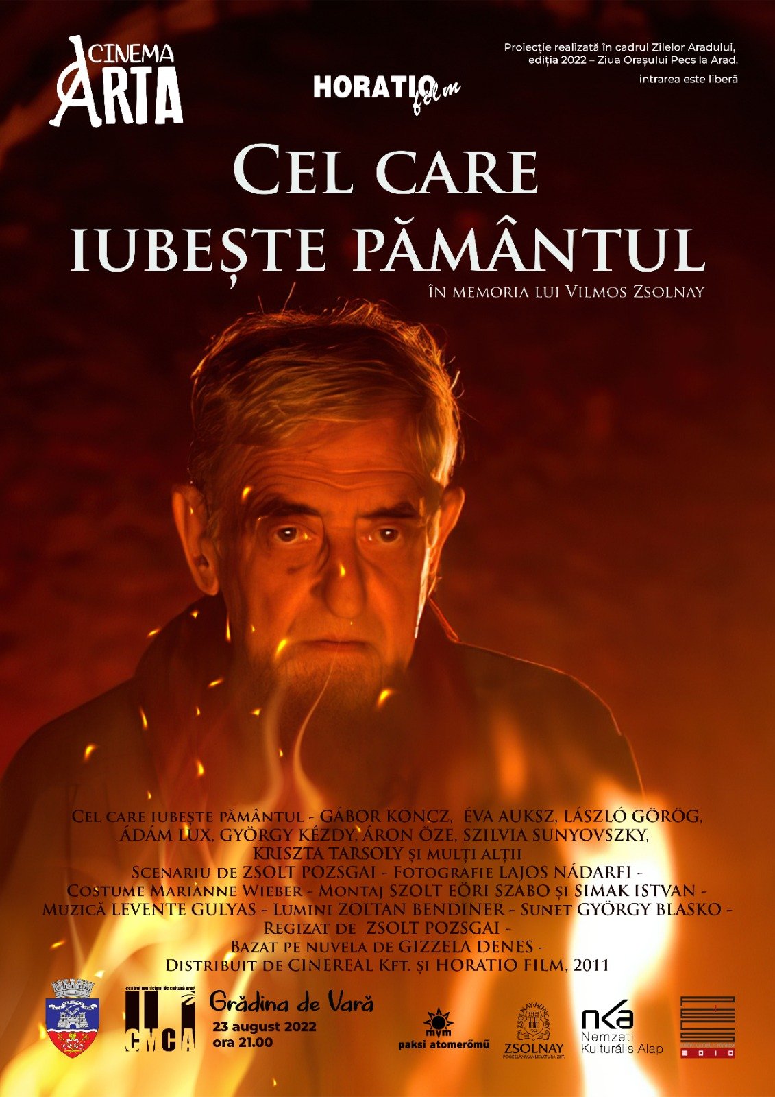 Filmul „Cel care iubește pământul“, proiectat în grădina de vară de la Cinematograful „Arta“