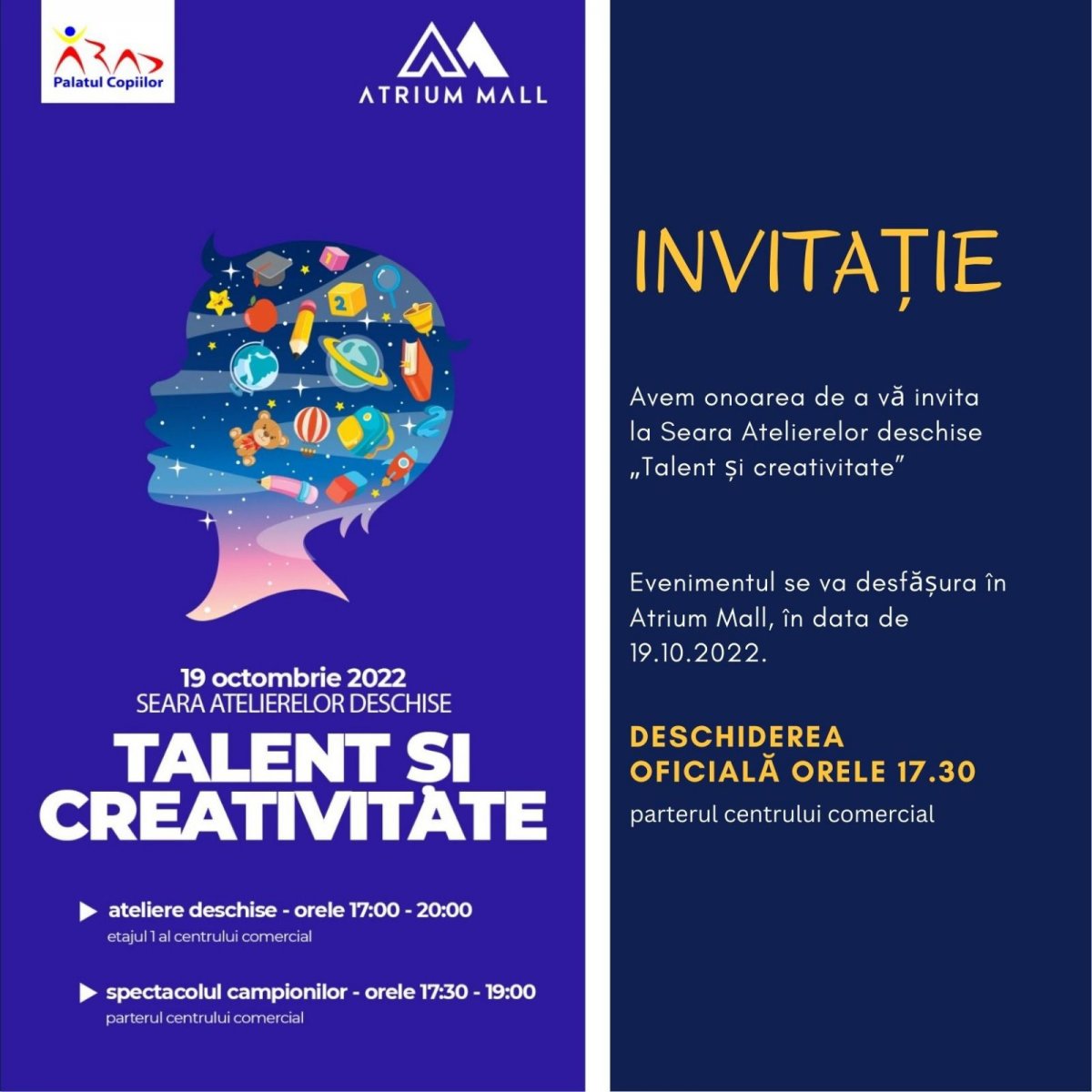 Seara Atelierelor deschise „Talent și creativitate”