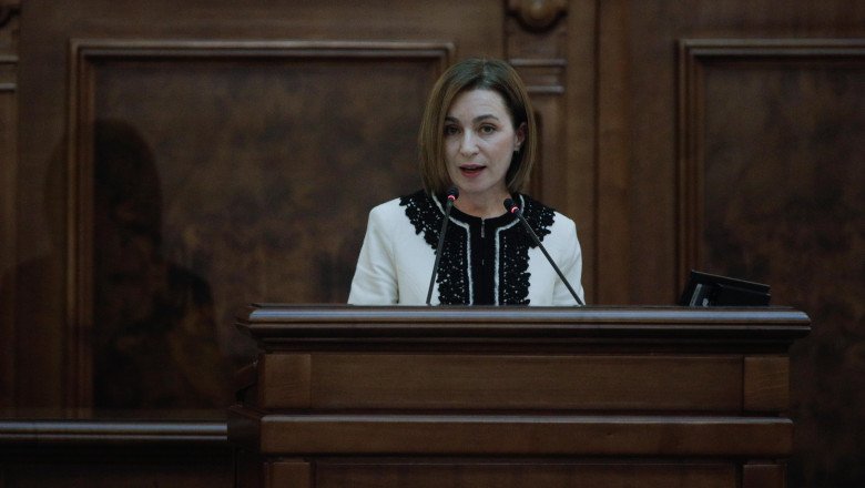 Maia Sandu, discurs în Parlamentul României
