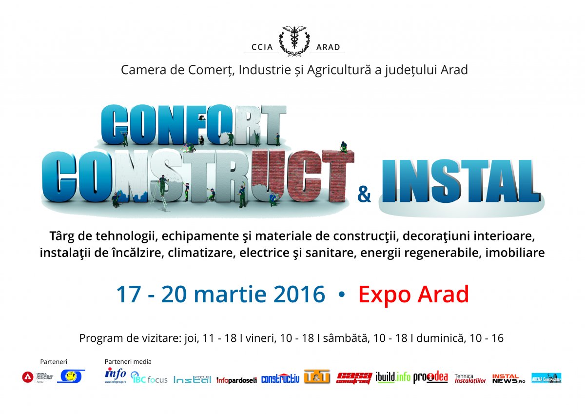 Confort Construct & Instal – cel mai mare târg de construcţii și instalații din Vestul României la EXPO Arad