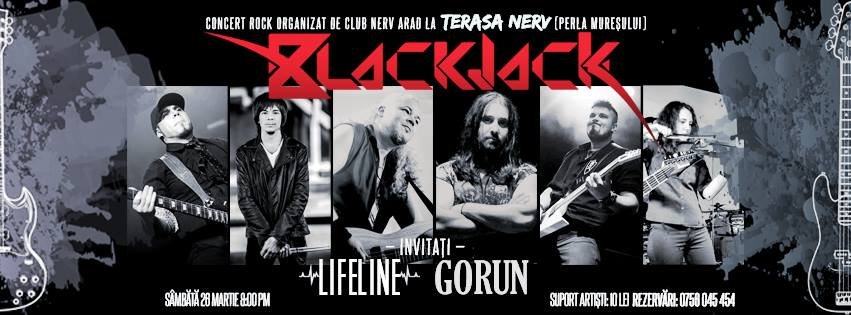 Concert BLACKJACK invitați Lifeline și Gorun la terasa Nerv