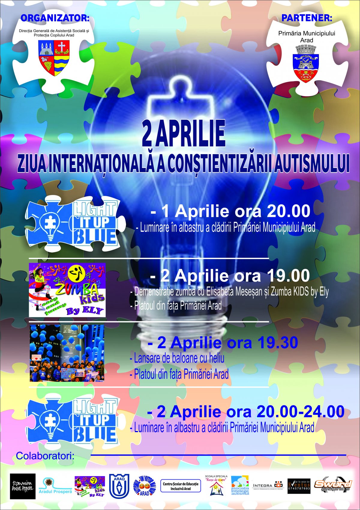  Ziua Internațională a Conștientizării Autismului la Arad