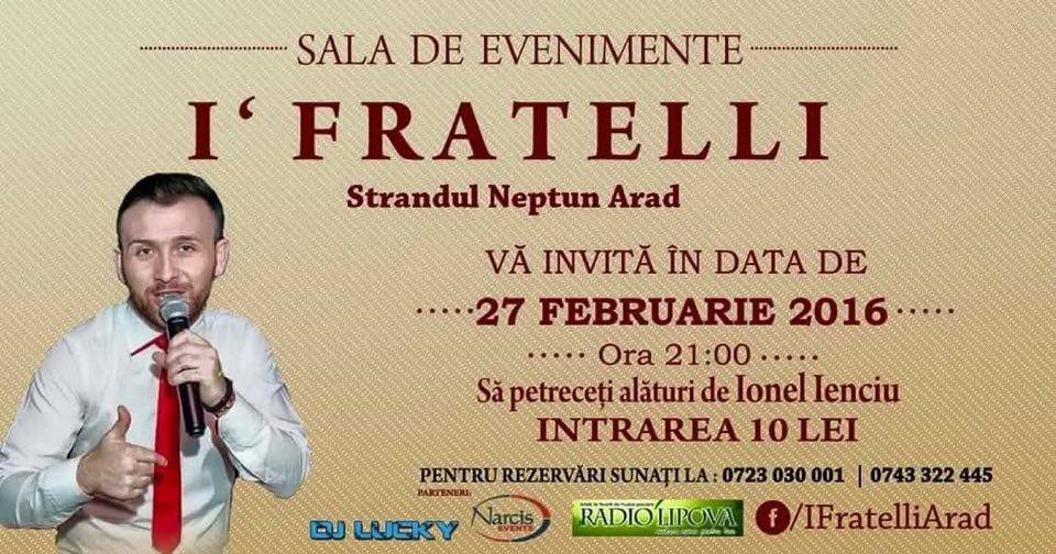 La I' FRATELLI pe ştrandul Neptun cu Ionel Ienciu