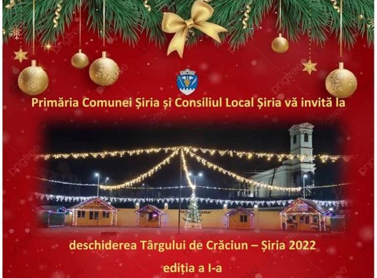 Când se deschide Târgul de Crăciun de la Şiria