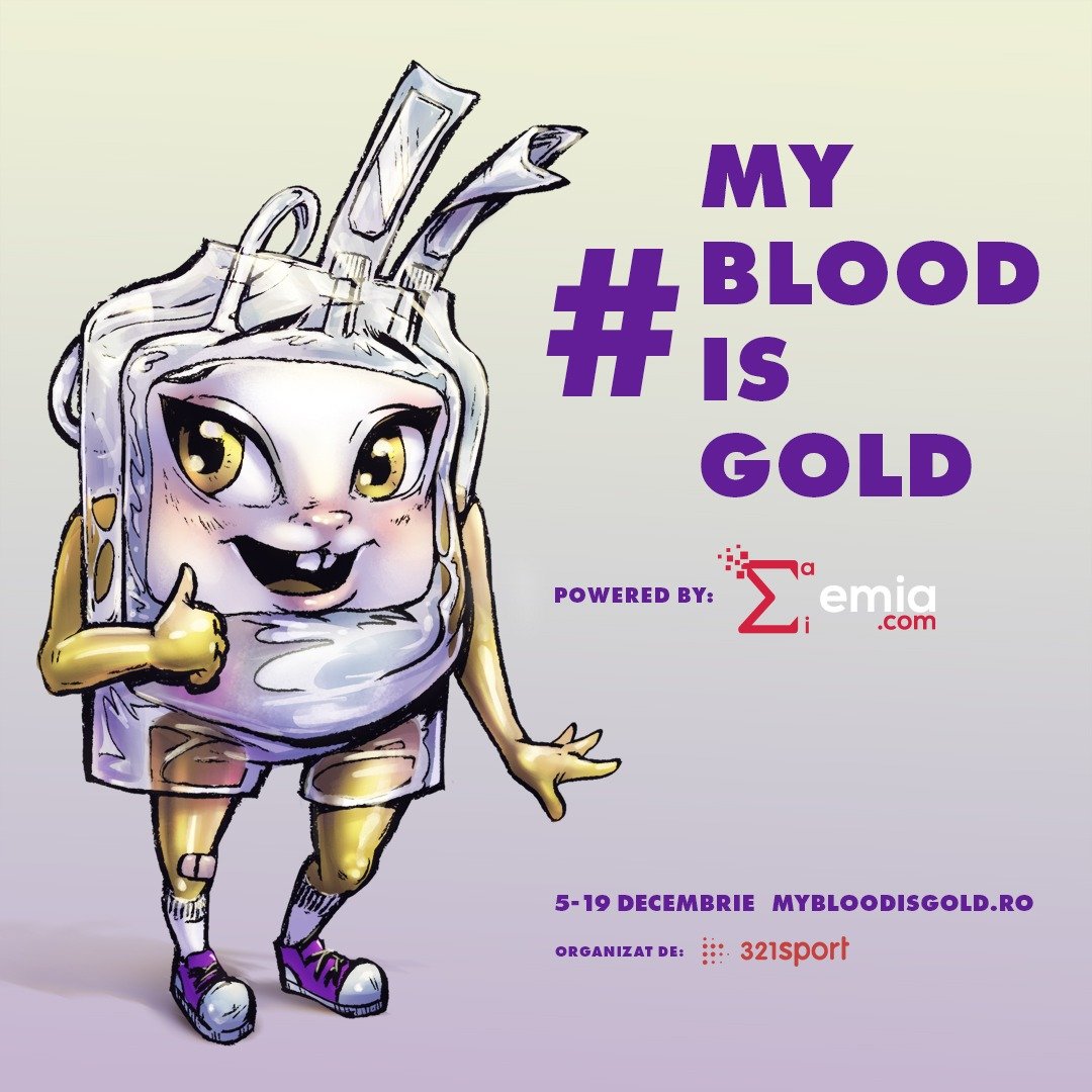 În pas de alergare la donare: #MyBloodIsGold, campanie de donare de sânge în perioada 5-19 decembrie