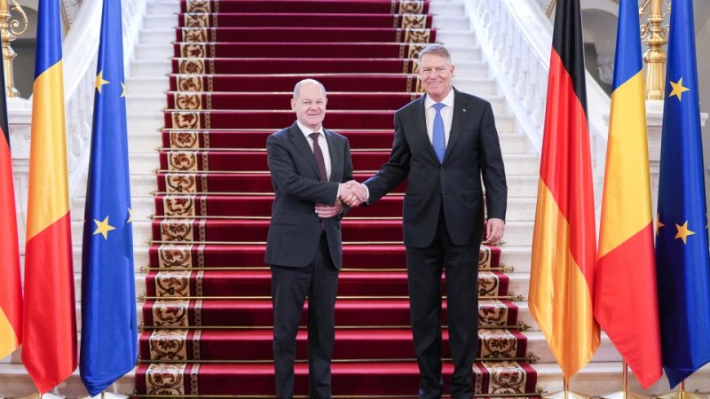 Preşedintele Iohannis l-a primit la Cotroceni pe cancelarul Olaf Scholz