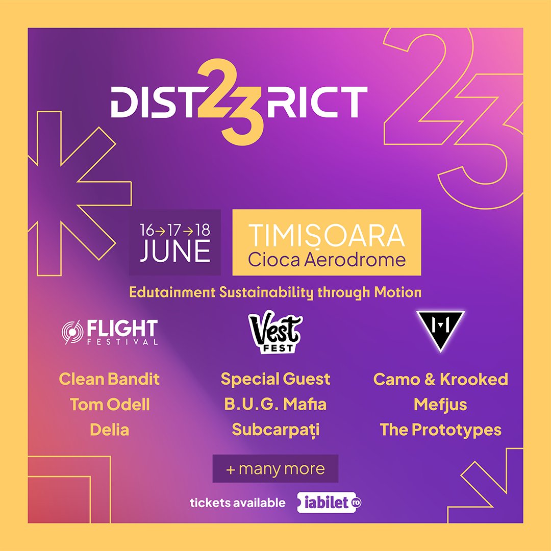 District23 – cel mai mare festival de muzică din vestul României. Clean Bandit, B.U.G. Mafia, Camo & Krooked printre primii artiști confirmați