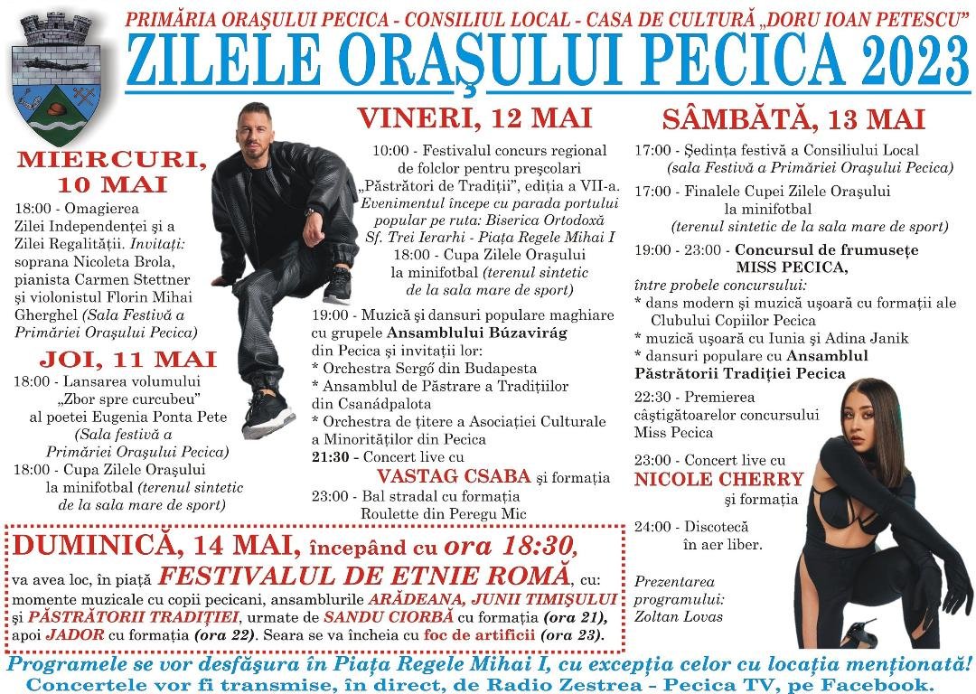 Zilele Oraşului Pecica: 19 de ani de la ridicarea la rangul de oraş