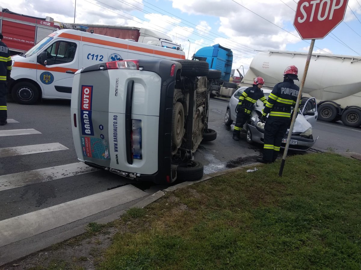  Accidentul rutier la ieșirea din Gai spre Brico în zona stației Rompetrol