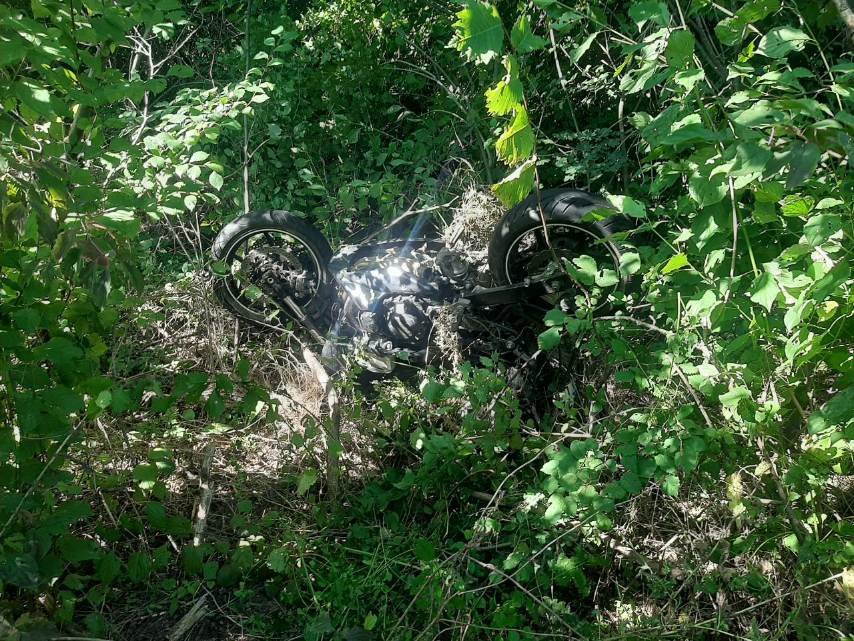 Accident de motocicletă în pădurea de la Șiria