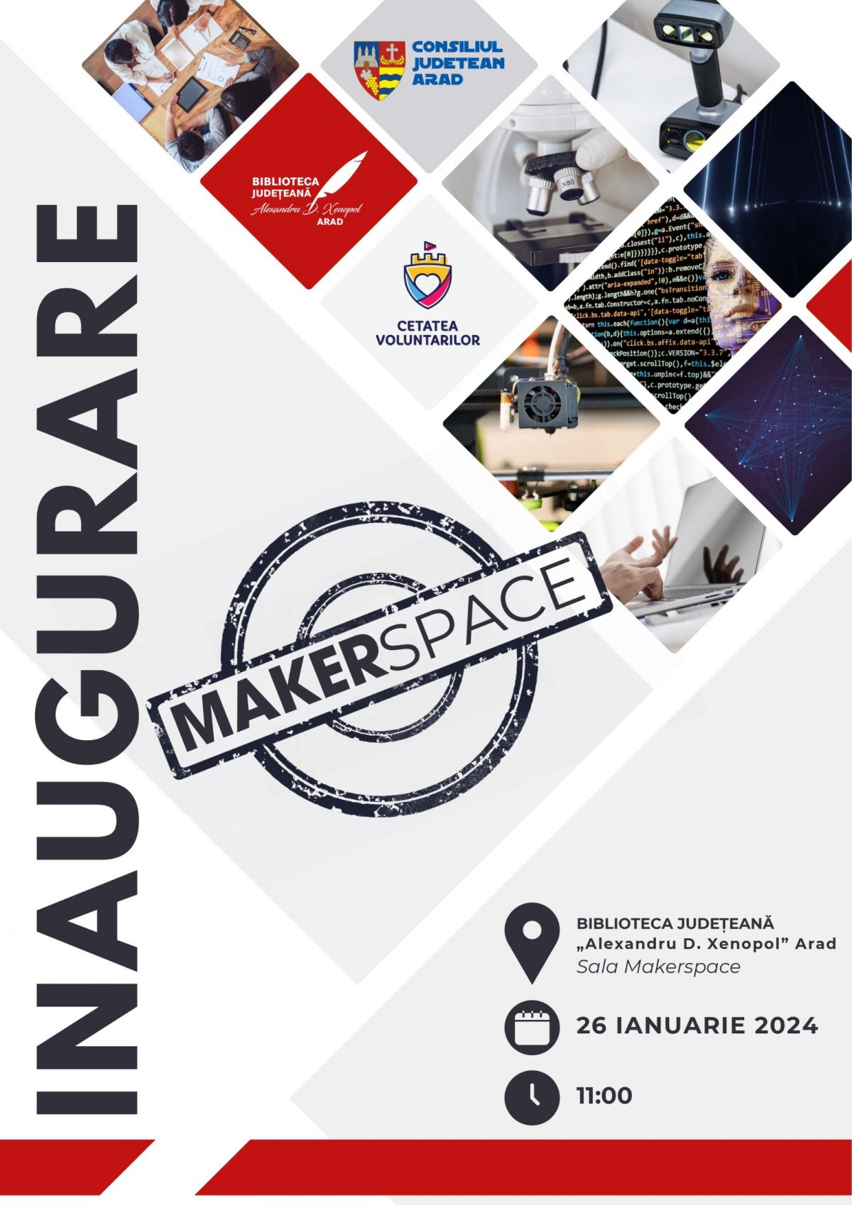 Makerspace la Biblioteca Județeană „Alexandru D. Xenopol” Arad