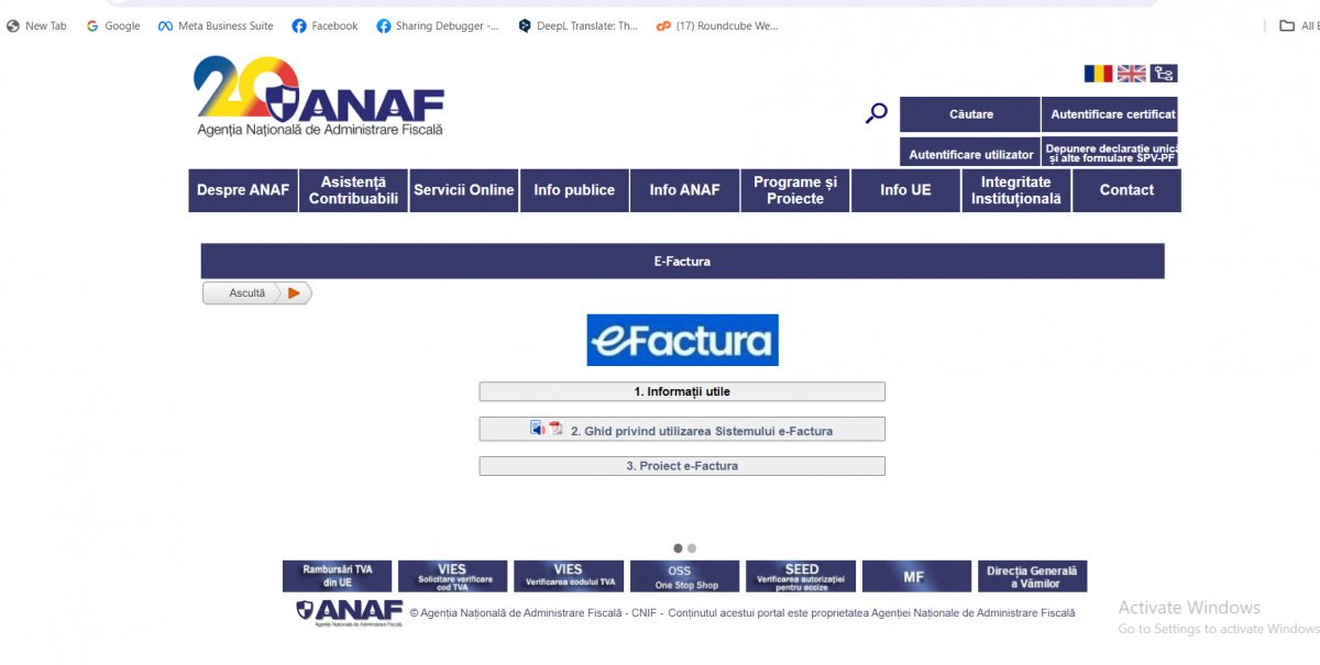 ATENȚIE MĂRITĂ: au apărut mesaje false referitoare la RO e-Factura