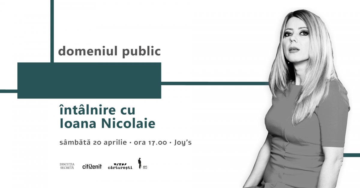 Două evenimente cu scriitoarea Ioana Nicolaie la Arad: vineri 19 și sâmbătă 20 aprilie