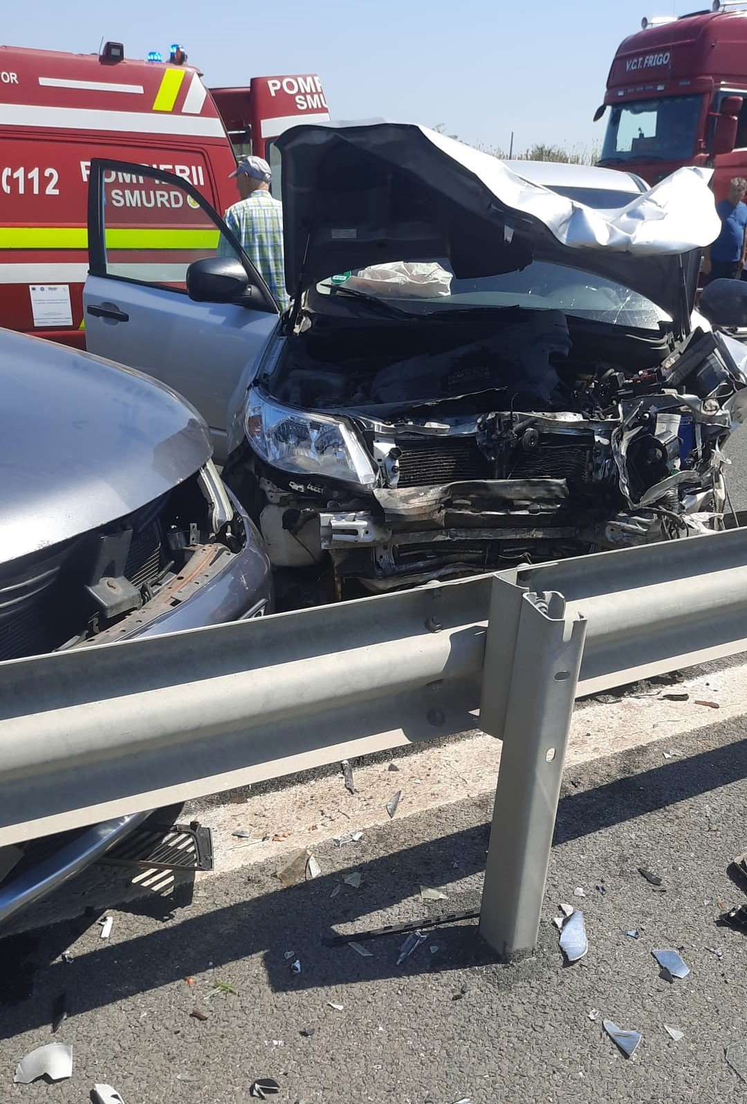 (FOTO) Accident pe Autostrada A1, în apropiere de Timișoara