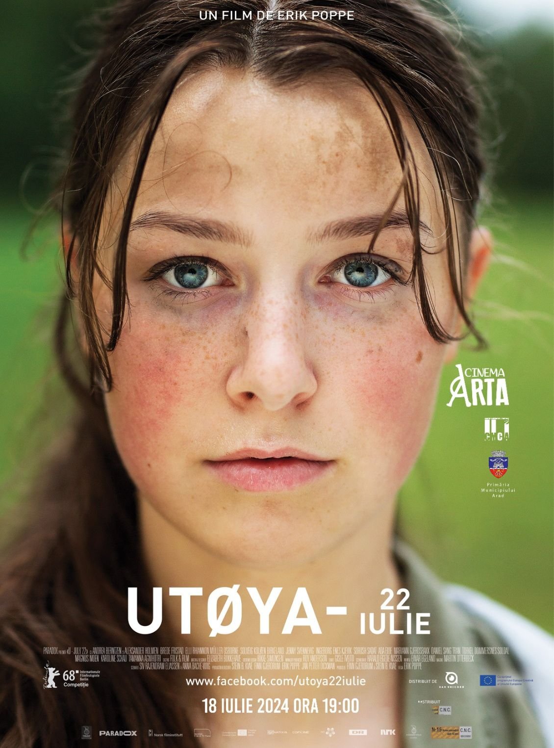 „Utoya – 22 iulie“- proiecție-tribut, în memoria tinerilor care au murit pe insula de lângă Oslo, la Cinematograful „Arta“ din Arad