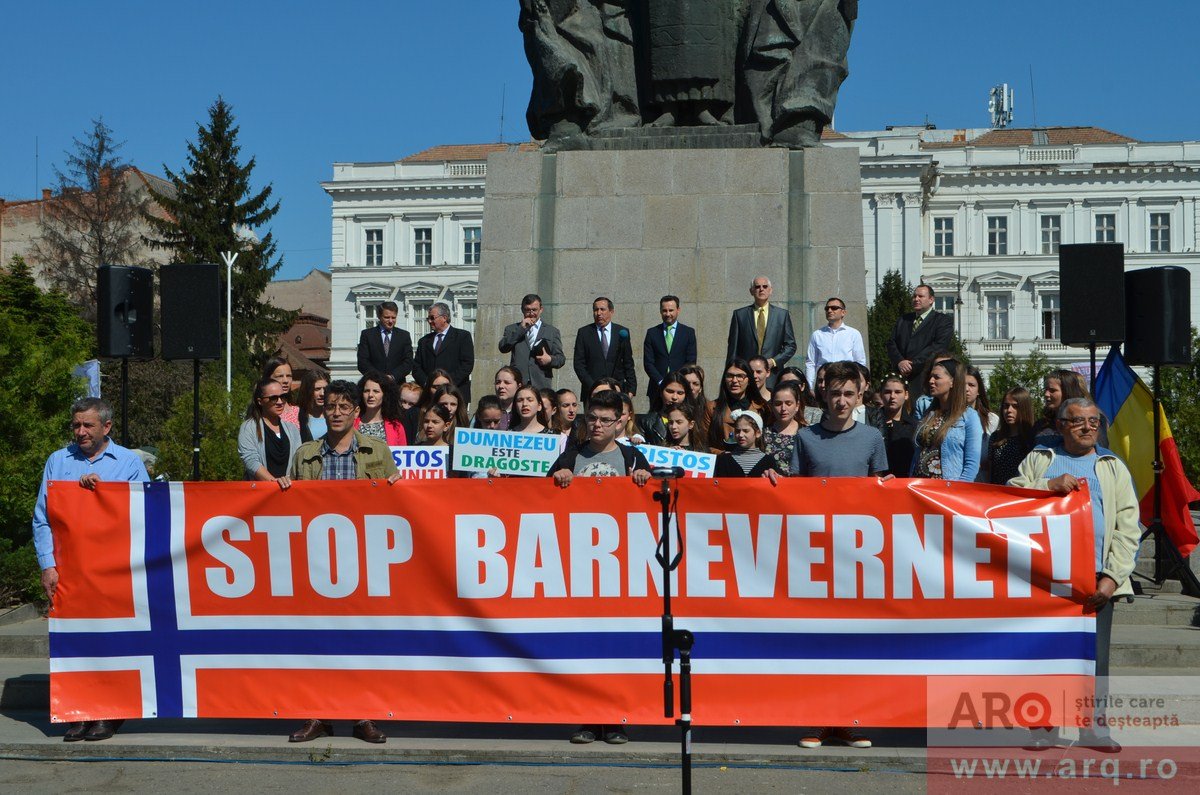 Protest la Arad în sprijinul familiei Bodnariu
