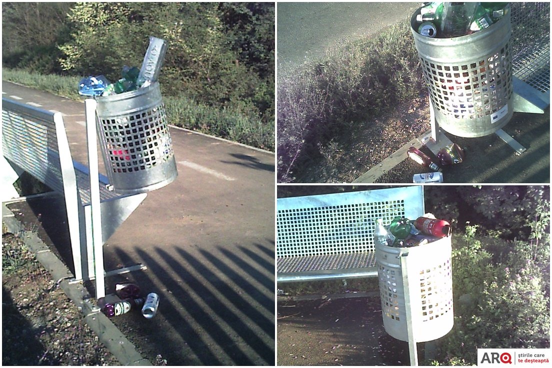 FOTO | Au instalat coșuri de gunoi pe piste, dar cine le golește?