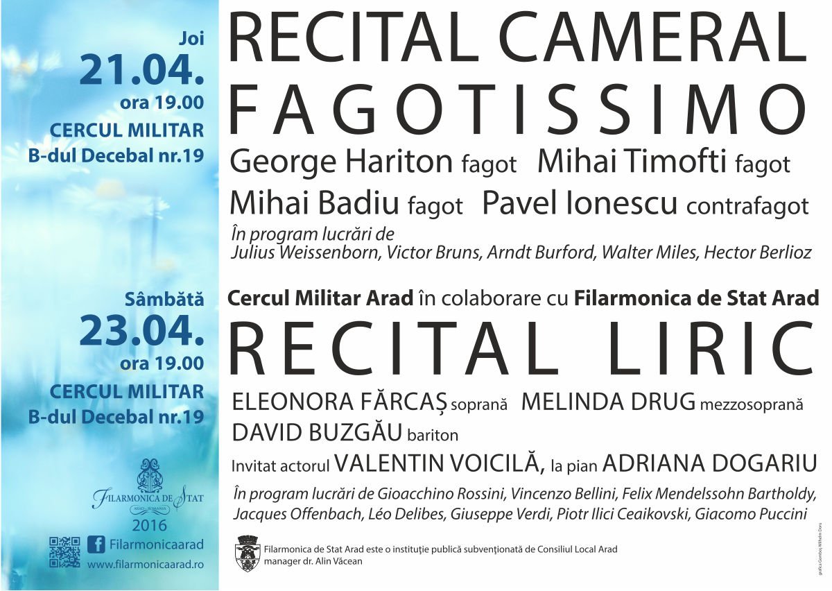 Recital extraordinar al cvartetului Fagotissimo