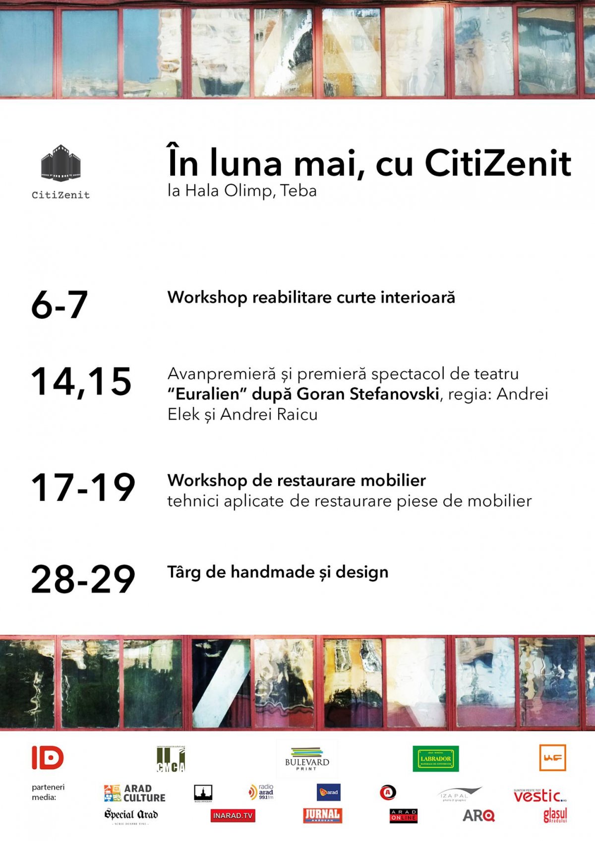 Programul de evenimente organizate de CitiZenit la Teba si in Arad