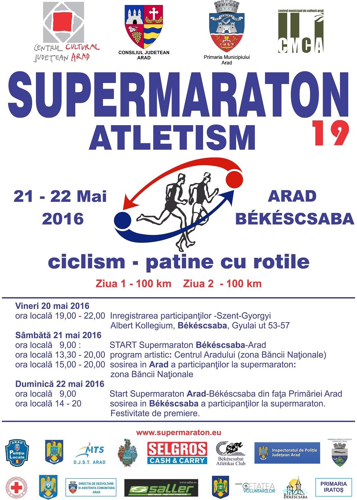 ÎNSCRIE-TE VOLUNTAR LA SUPERMARATONUL BÉKÉSCSABA – ARAD