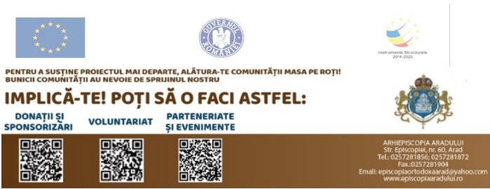 ARHIEPISCOPIA ARADULUI SOLICITĂ IMPLICAREA ȘI SPRIJINUL COMUNITĂTII PENTRU A CONTINUA PROIECTUL POCU CANTINA SFÂNTUL NICOLAE – SERVICIUL MASA PE ROȚI PENTRU BUNICII COMUNITĂȚII