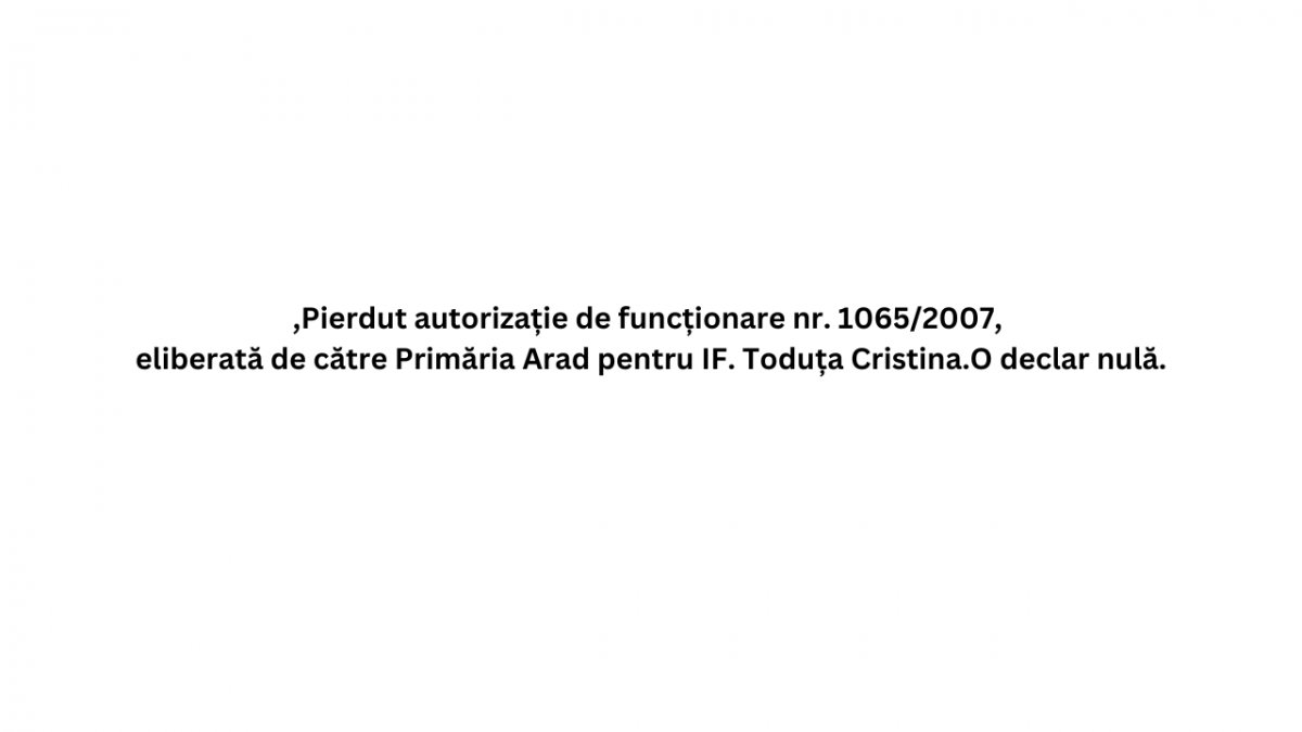 Anunț Pierdere