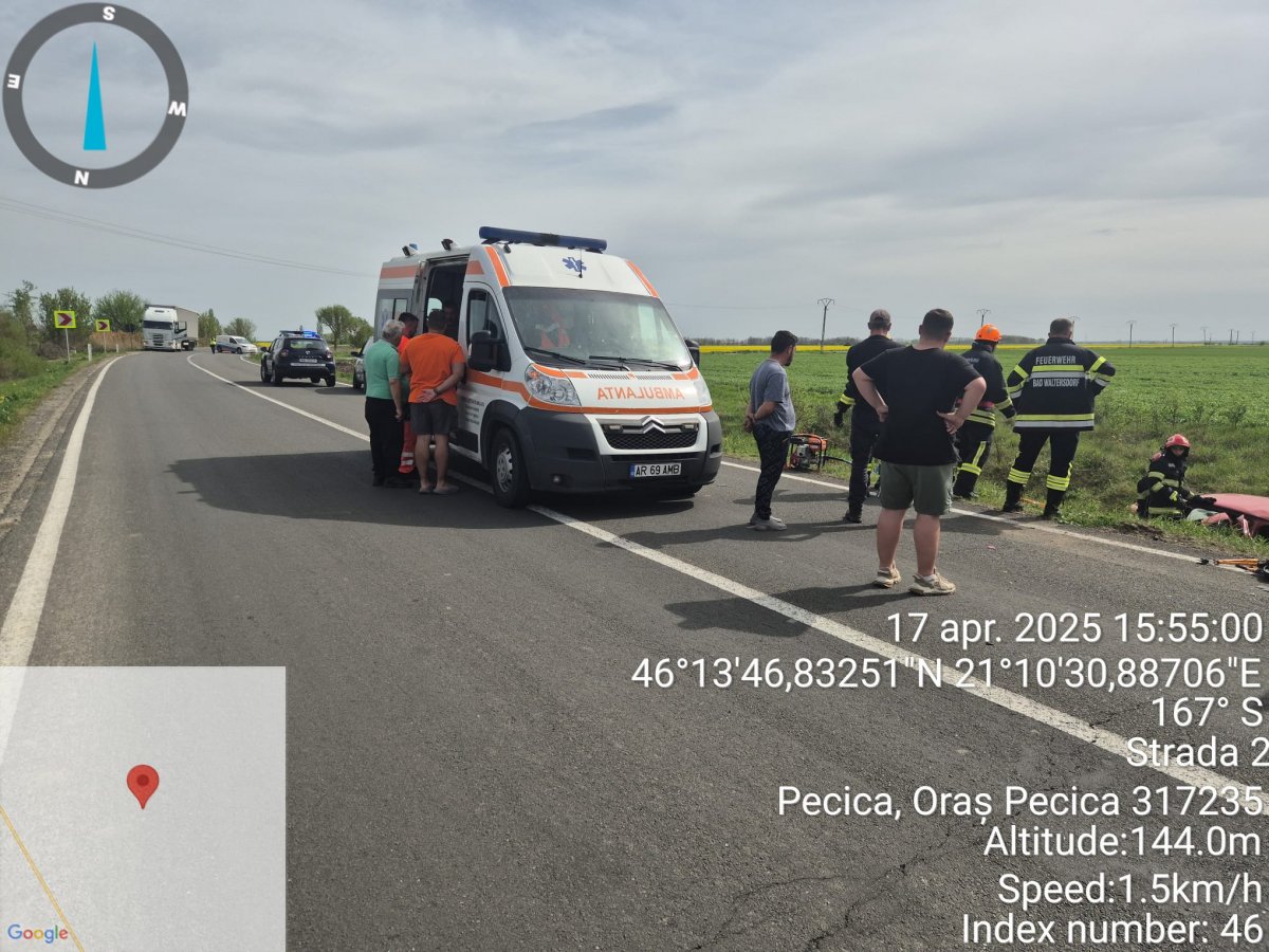 Accident mortal la Turnu. Intervine elicopterul SMURD / UPDATE: Cum s-a produs accidentul