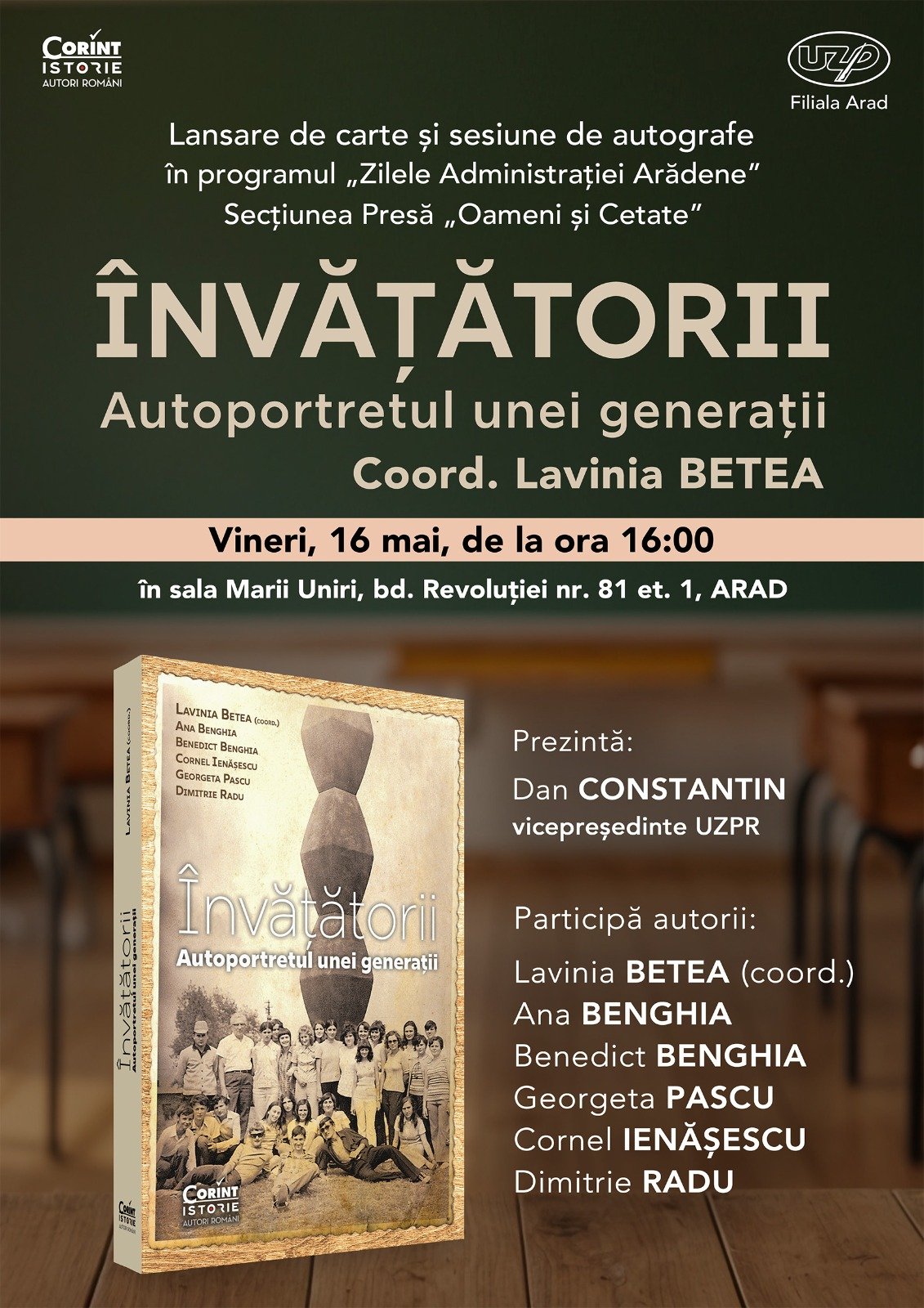 Evenimente cu rezonanță organizate de UZPR Arad la sfârșitul săptămânii viitoare